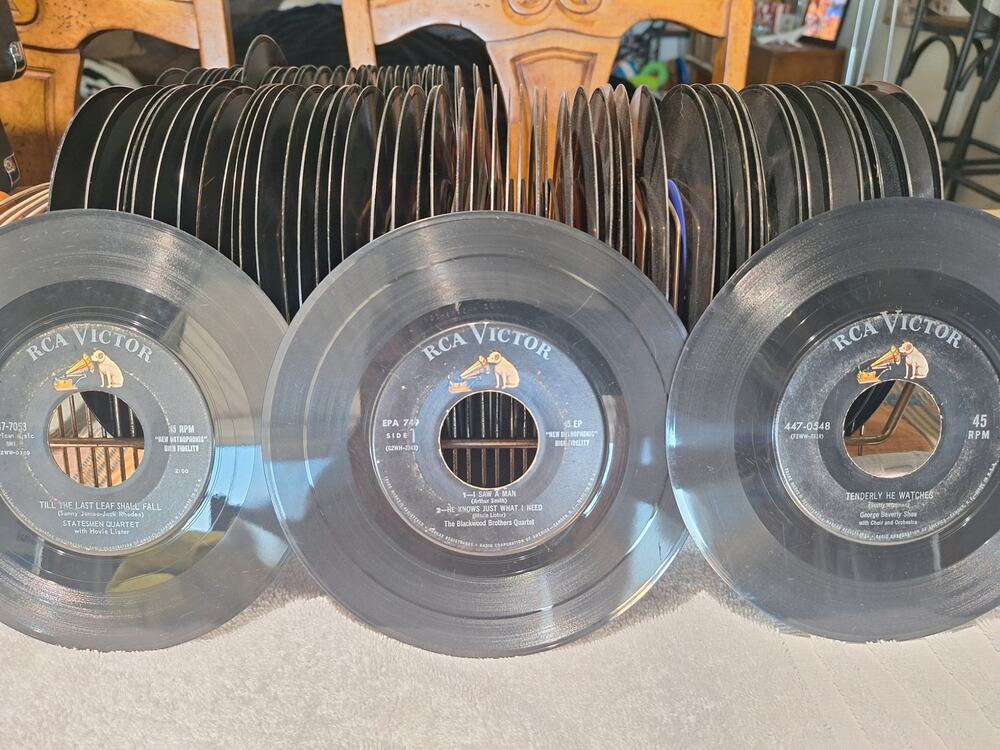 Lot Of 4 RCA Victor Gospel 45 RPM Records Blackwood Brothers Statesmen VG+